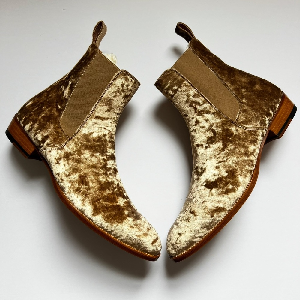 ORO Los Angeles The Reggio Velvet Chelsea Boots Men’s Sz 10 New In Box | Limited